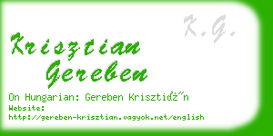 krisztian gereben business card